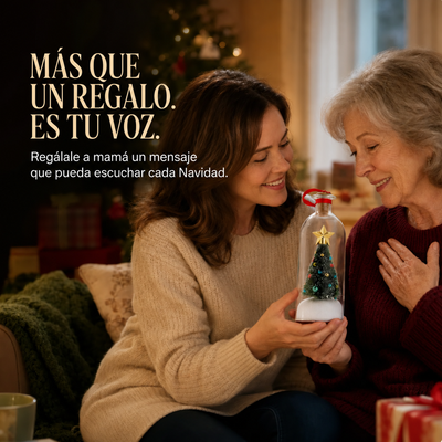 MEMORA Botella Navideña con Mensaje de Voz